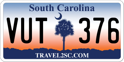 SC license plate VUT376