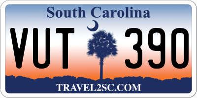 SC license plate VUT390