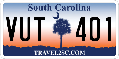SC license plate VUT401