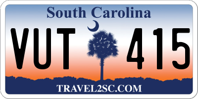 SC license plate VUT415