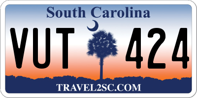SC license plate VUT424