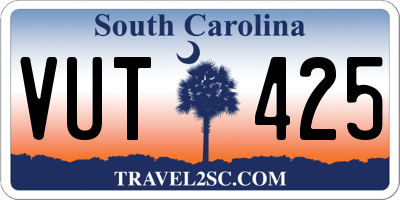 SC license plate VUT425