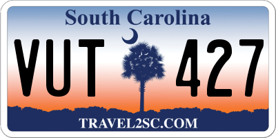 SC license plate VUT427