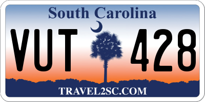 SC license plate VUT428
