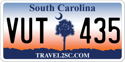 SC license plate VUT435