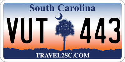 SC license plate VUT443