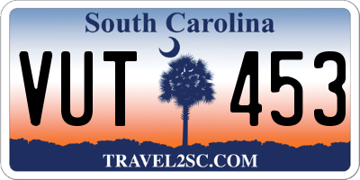 SC license plate VUT453