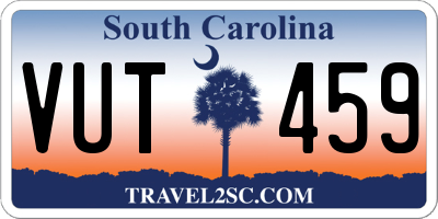 SC license plate VUT459