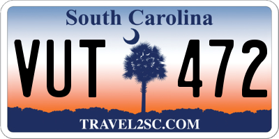SC license plate VUT472