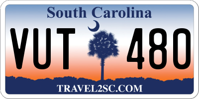 SC license plate VUT480