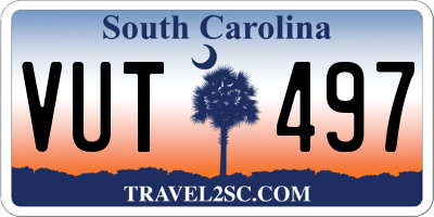SC license plate VUT497