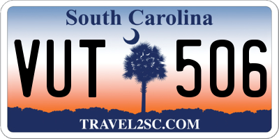 SC license plate VUT506