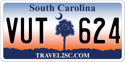 SC license plate VUT624