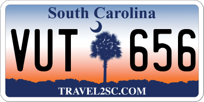 SC license plate VUT656