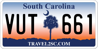 SC license plate VUT661