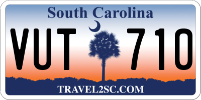 SC license plate VUT710