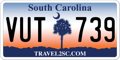 SC license plate VUT739