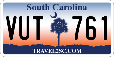 SC license plate VUT761