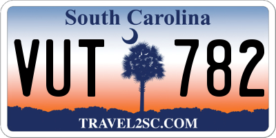 SC license plate VUT782