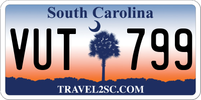 SC license plate VUT799