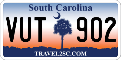 SC license plate VUT902