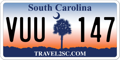 SC license plate VUU147