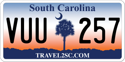 SC license plate VUU257