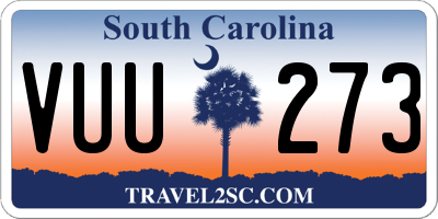 SC license plate VUU273