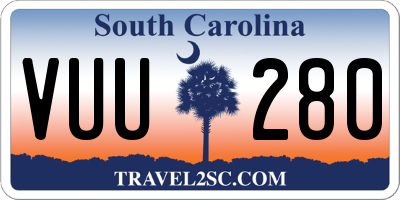 SC license plate VUU280