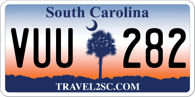 SC license plate VUU282