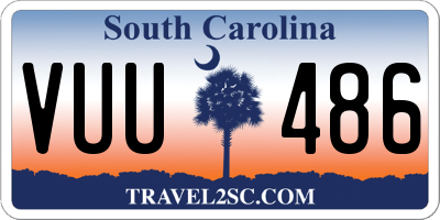 SC license plate VUU486