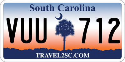 SC license plate VUU712