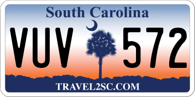 SC license plate VUV572