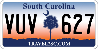 SC license plate VUV627