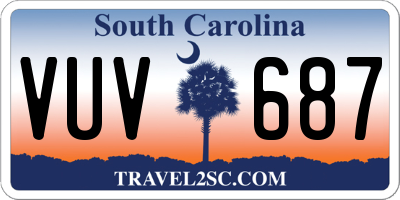SC license plate VUV687
