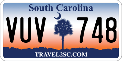 SC license plate VUV748
