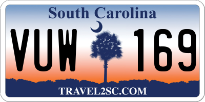 SC license plate VUW169