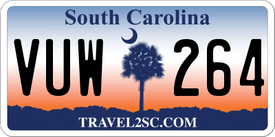 SC license plate VUW264