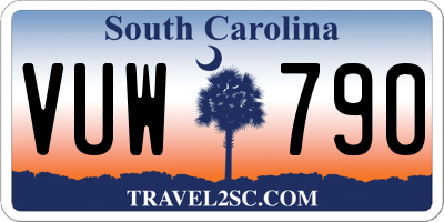 SC license plate VUW790