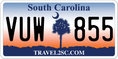 SC license plate VUW855