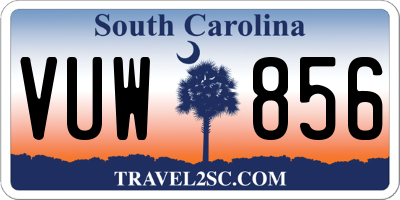 SC license plate VUW856