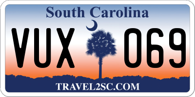 SC license plate VUX069