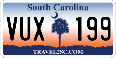 SC license plate VUX199