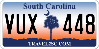 SC license plate VUX448