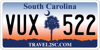 SC license plate VUX522