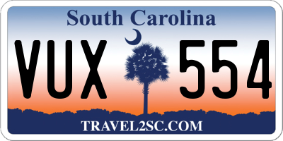 SC license plate VUX554
