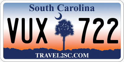 SC license plate VUX722