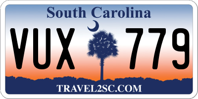 SC license plate VUX779