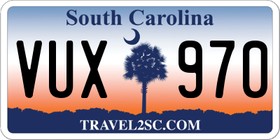 SC license plate VUX970