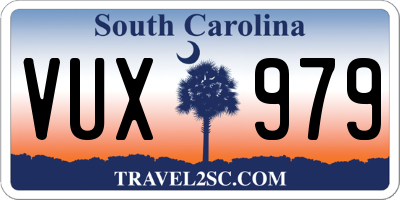 SC license plate VUX979